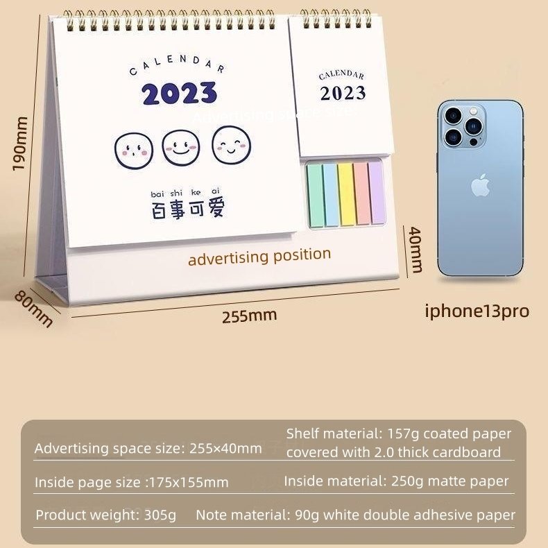 new style custom notepad memo pad creativity calendar planner 2023 2024 desk calendar custom