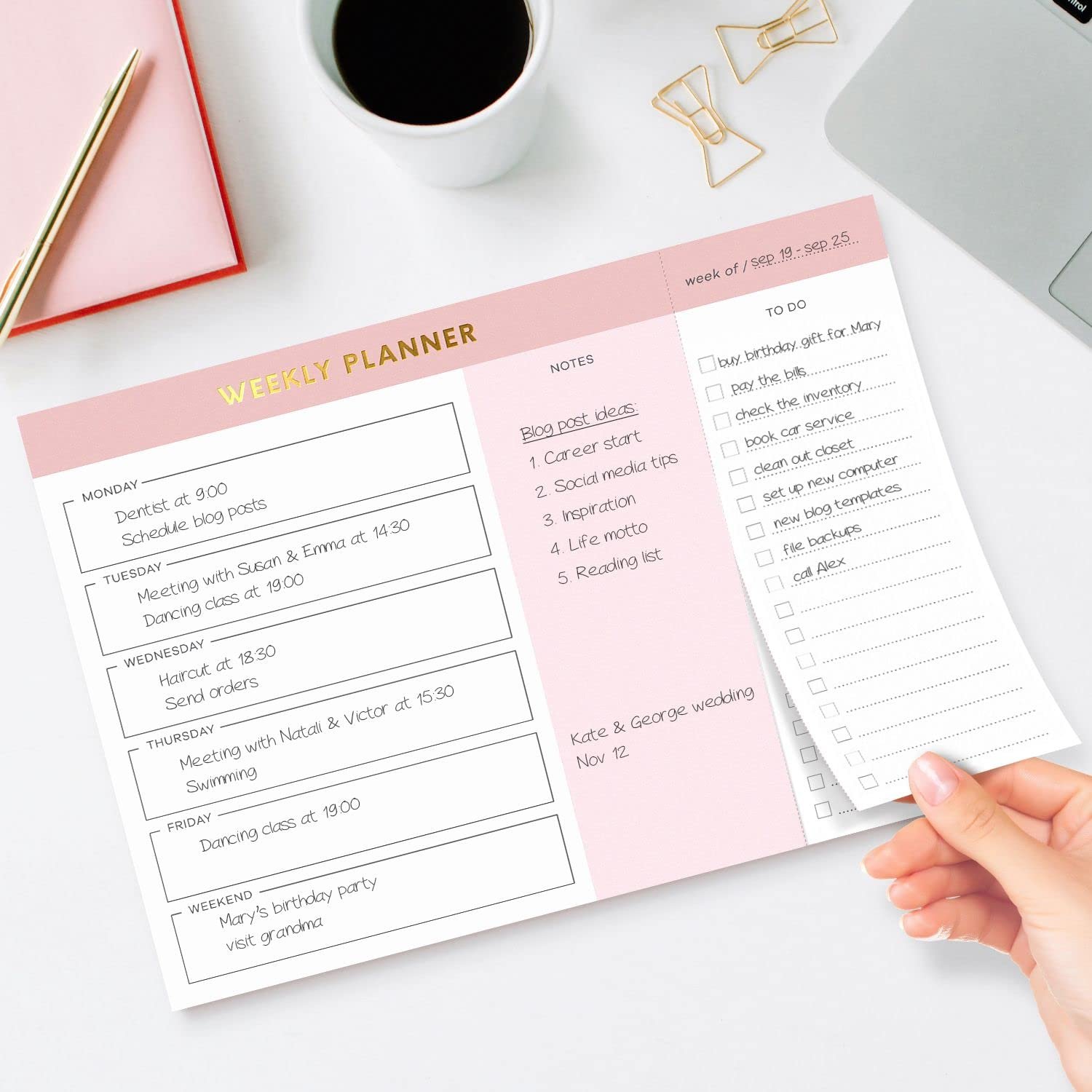 Customize Weekly To Do List Note Pads Large Weekly Planner Notepad with Daily Planner Magnetic Work Planner Checklist Notepads