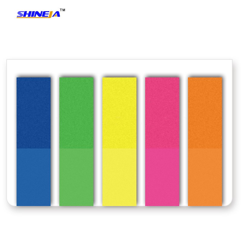 Promotional good quality self-adhesive waterproof PET material film index plastic sticky notes