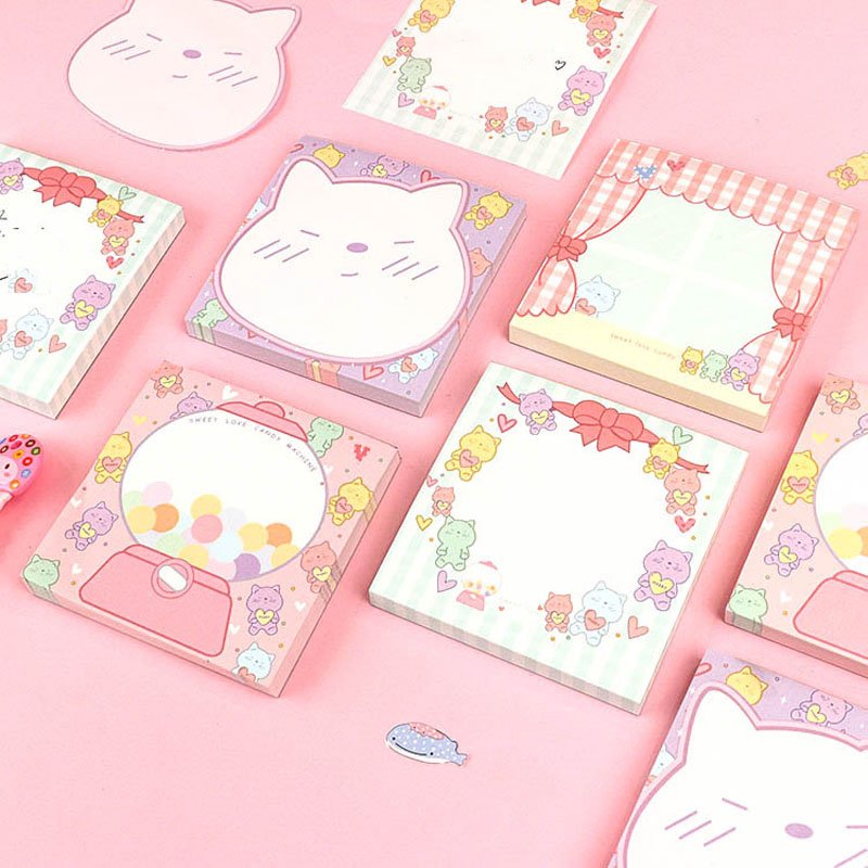 Cute creative paste students with notes note paper can be torn notepad Planner Memo Pad