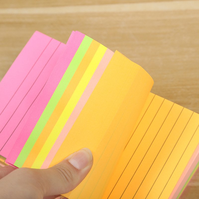 Super Sticking Lined Sticky Notes Pastel Ruled Post Colorful Power Memo Pads