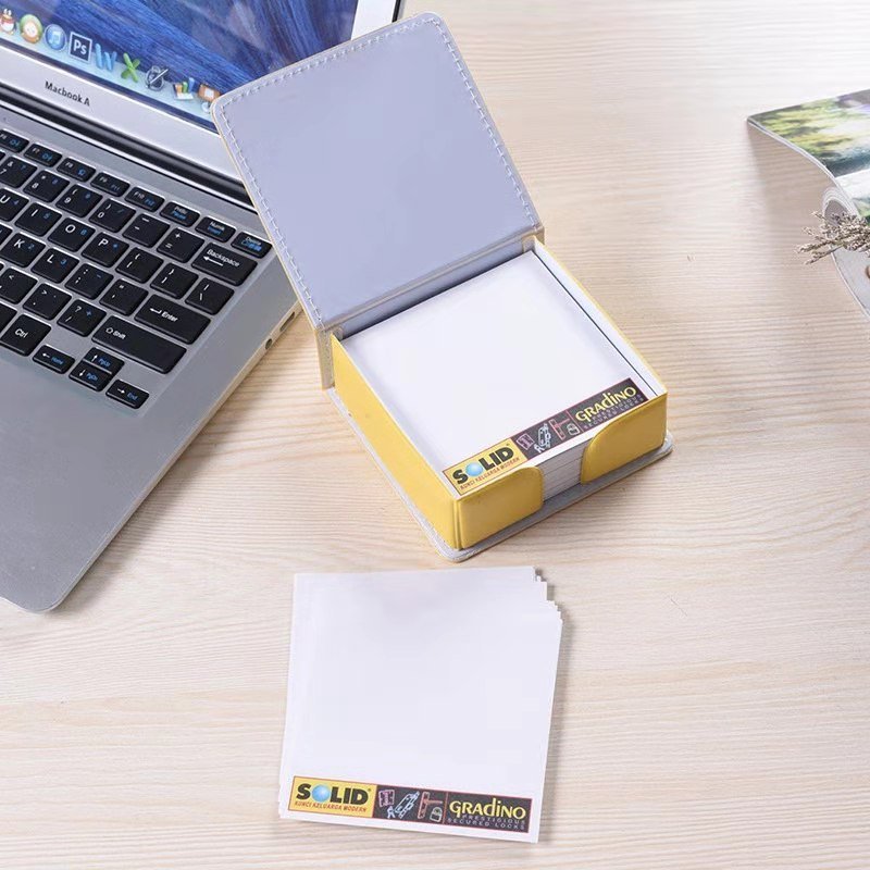 Custom Sticky Notes Memo Pad with Pu Leather Box