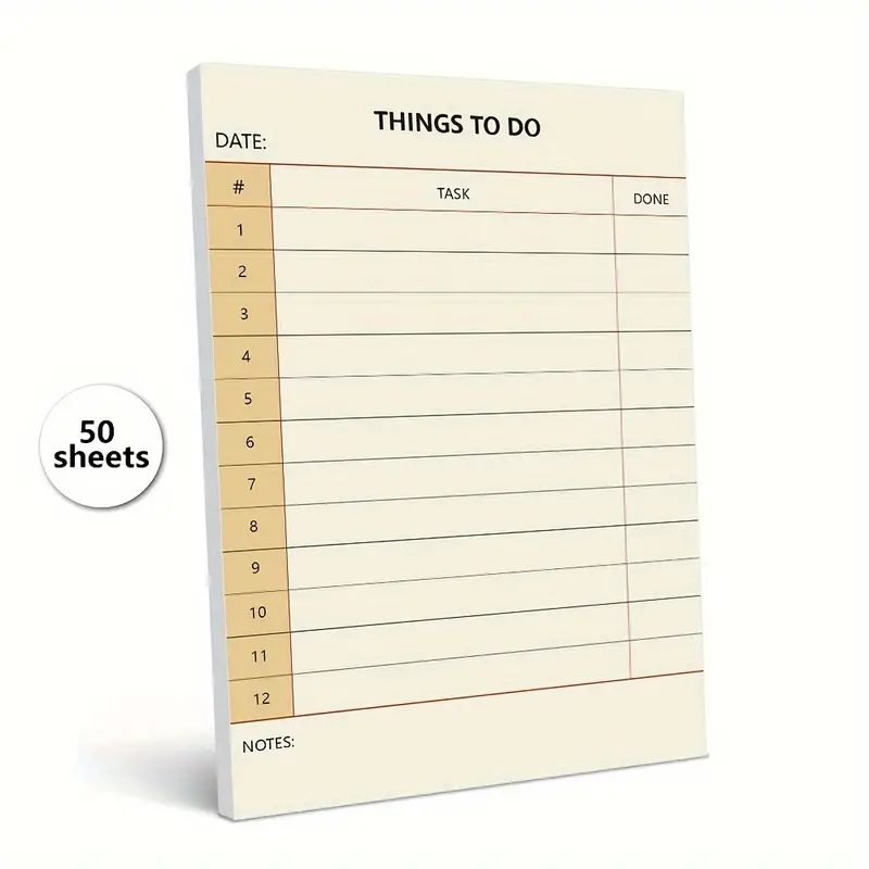 Tear-Off Notepad, Portable, For Office, Office Gift, Task List Organiser, School Stationery, Office Stationery, Memo, Planner