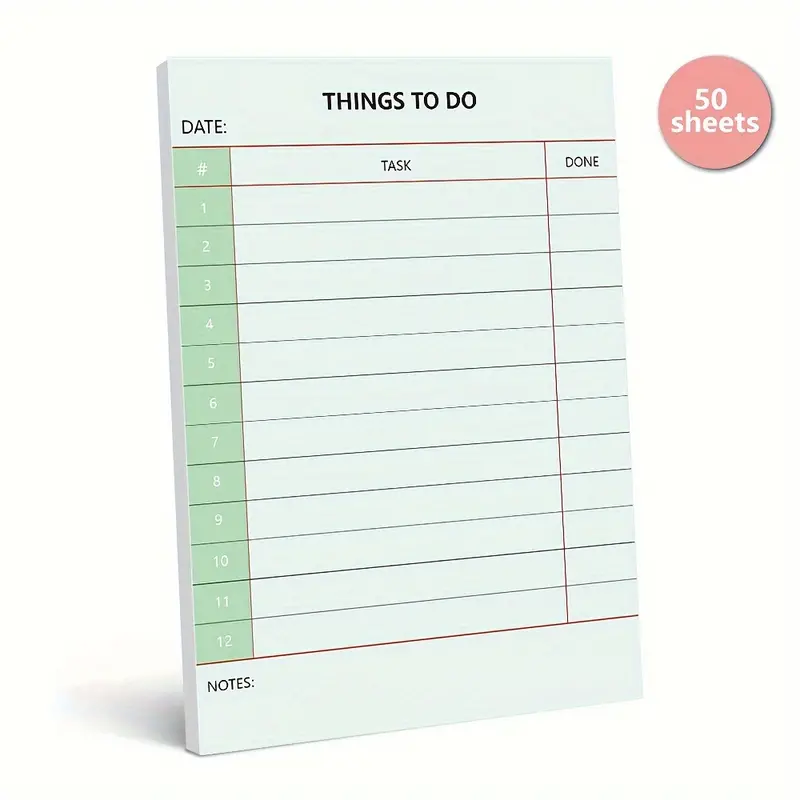 Tear-Off Notepad, Portable, For Office, Office Gift, Task List Organiser, School Stationery, Office Stationery, Memo, Planner