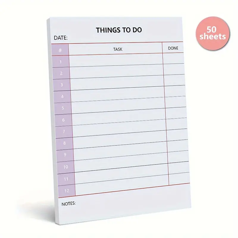 Tear-Off Notepad, Portable, For Office, Office Gift, Task List Organiser, School Stationery, Office Stationery, Memo, Planner