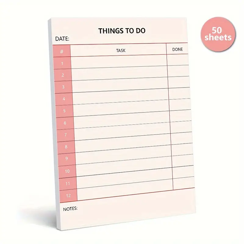 Tear-Off Notepad, Portable, For Office, Office Gift, Task List Organiser, School Stationery, Office Stationery, Memo, Planner