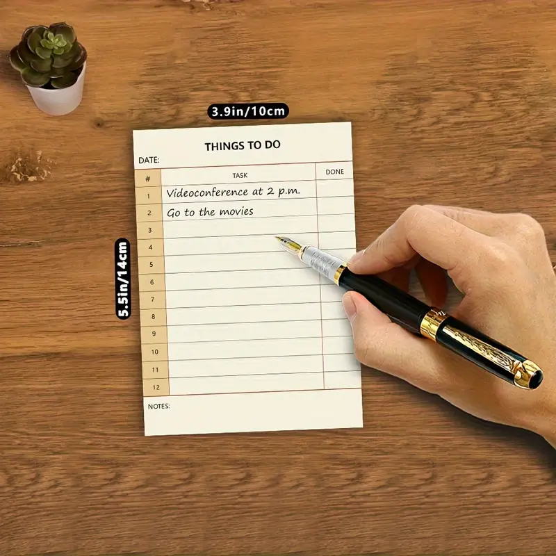 Tear-Off Notepad, Portable, For Office, Office Gift, Task List Organiser, School Stationery, Office Stationery, Memo, Planner