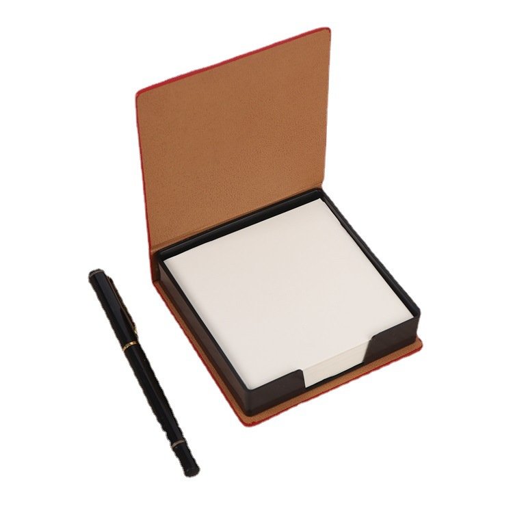 Factory wholesale A9 pu sticky note holder Note pad Paper brick Business Office School supplies customizable LoGo
