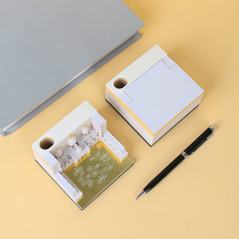Stationary and Desktop Gift 3D Architectural Masjid Model Paper Mosque Note Memo Pad