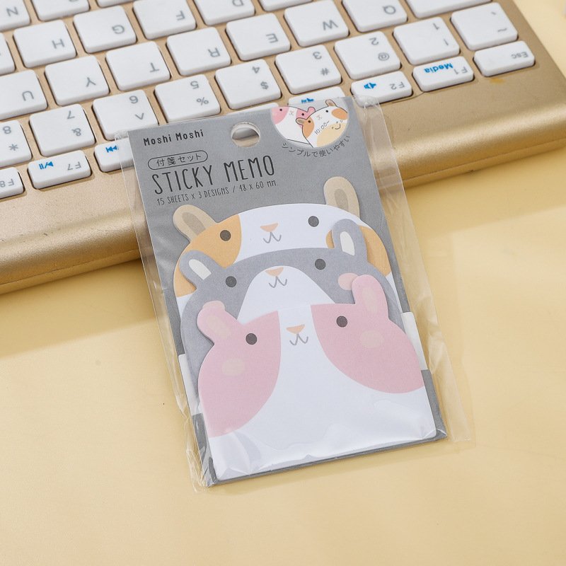 6pcs/set Sticky note Message note Animal shape Notepad self-adhesive Irregular shape Decorative sticker customizable Wholesale