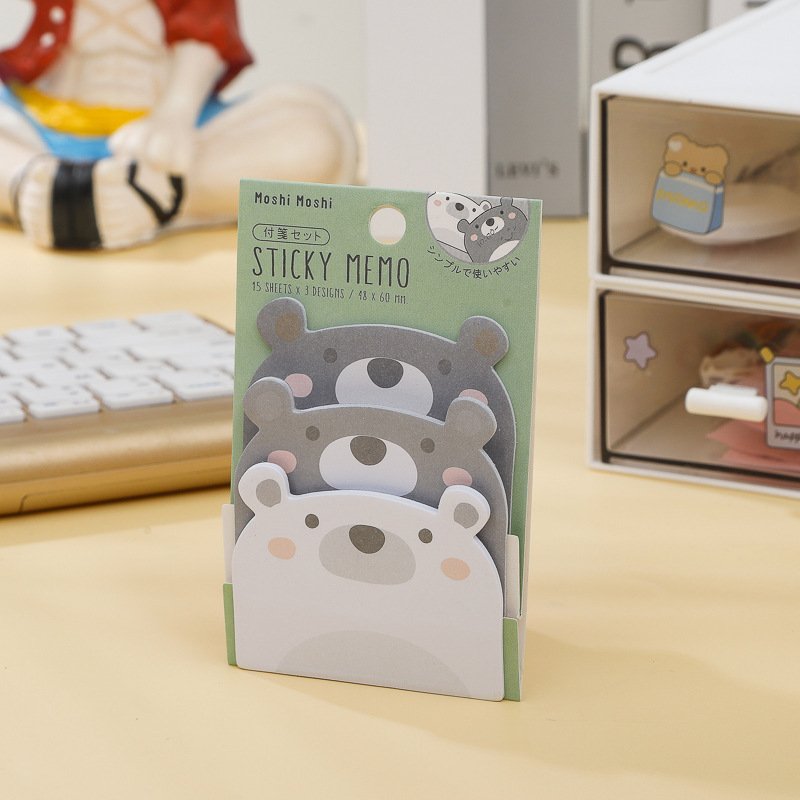6pcs/set Sticky note Message note Animal shape Notepad self-adhesive Irregular shape Decorative sticker customizable Wholesale
