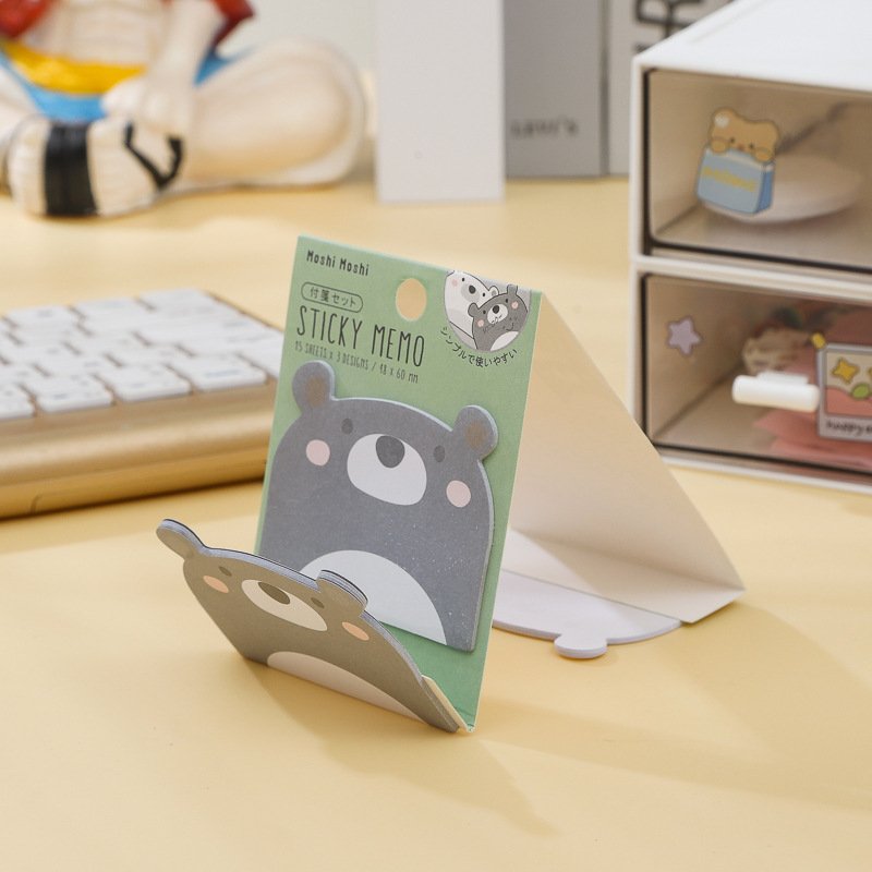 6pcs/set Sticky note Message note Animal shape Notepad self-adhesive Irregular shape Decorative sticker customizable Wholesale