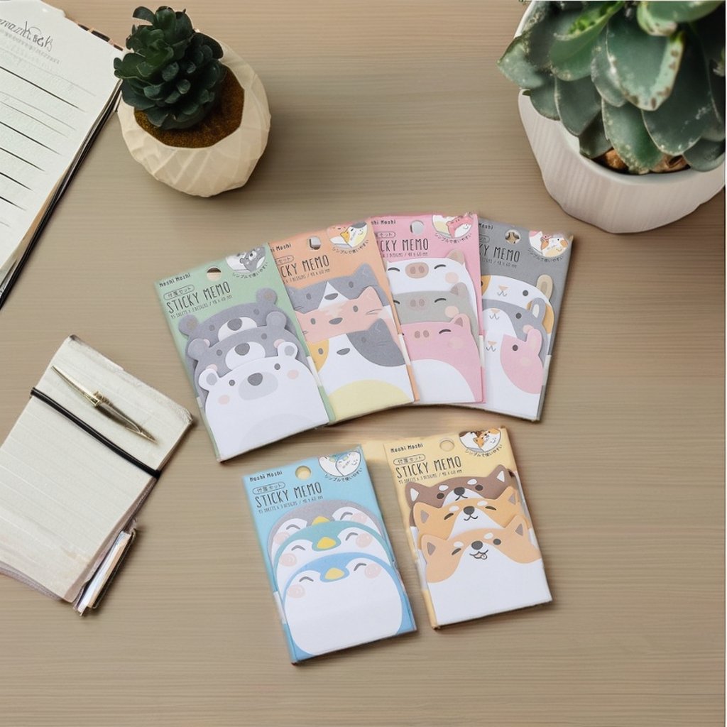 6pcs/set Sticky note Message note Animal shape Notepad self-adhesive Irregular shape Decorative sticker customizable Wholesale