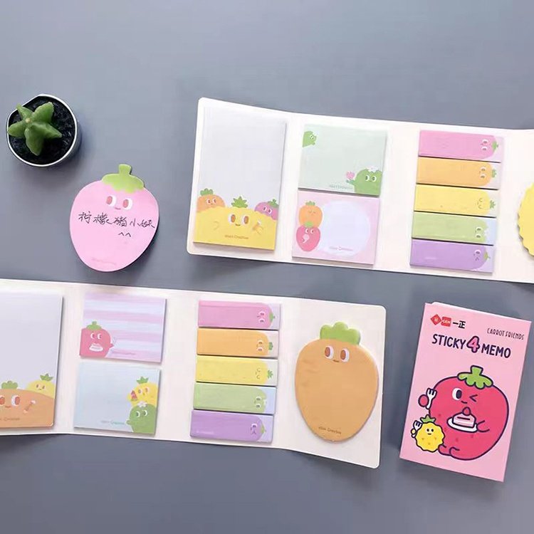 Portable Waterproof Decoration Various Shapes Sticky Notes Notepad Adhesive Sticky Note Tab Sets Sticky Notes For Books