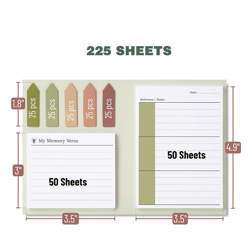 OEM Sticky Notes Set Book Mark Kit Pack Notepad Book for Note Taking Supplies Note Pads Set Gift