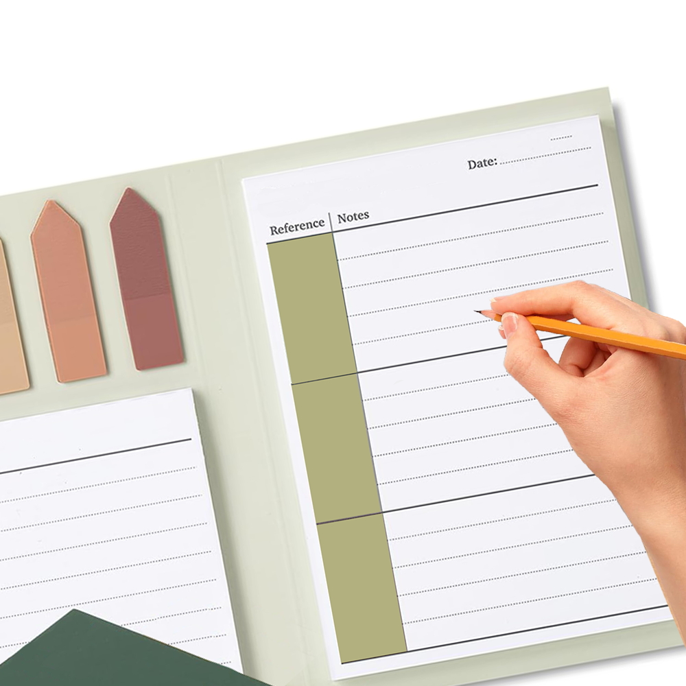 OEM Sticky Notes Set Book Mark Kit Pack Notepad Book for Note Taking Supplies Note Pads Set Gift