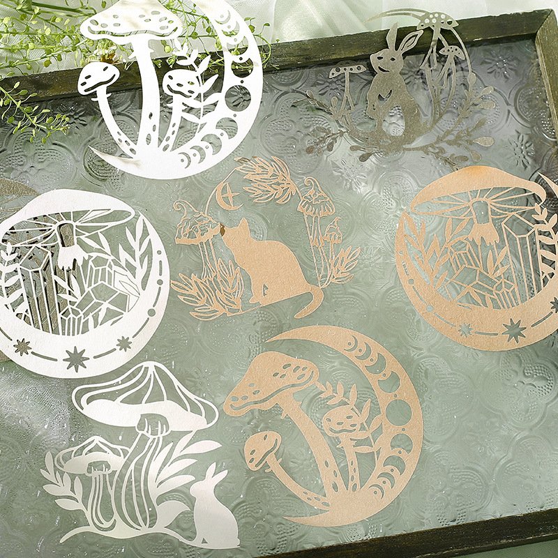 15pcs/pack Skeleton Lace Pack Quiet Garden Series Material