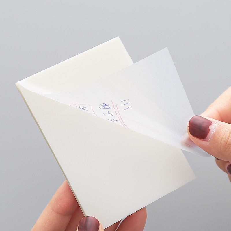 Custom Translucent Sticky Note Waterproof Self-Adhesive Sticky Note Pads 3x3 inch Transparent Sticky Notes