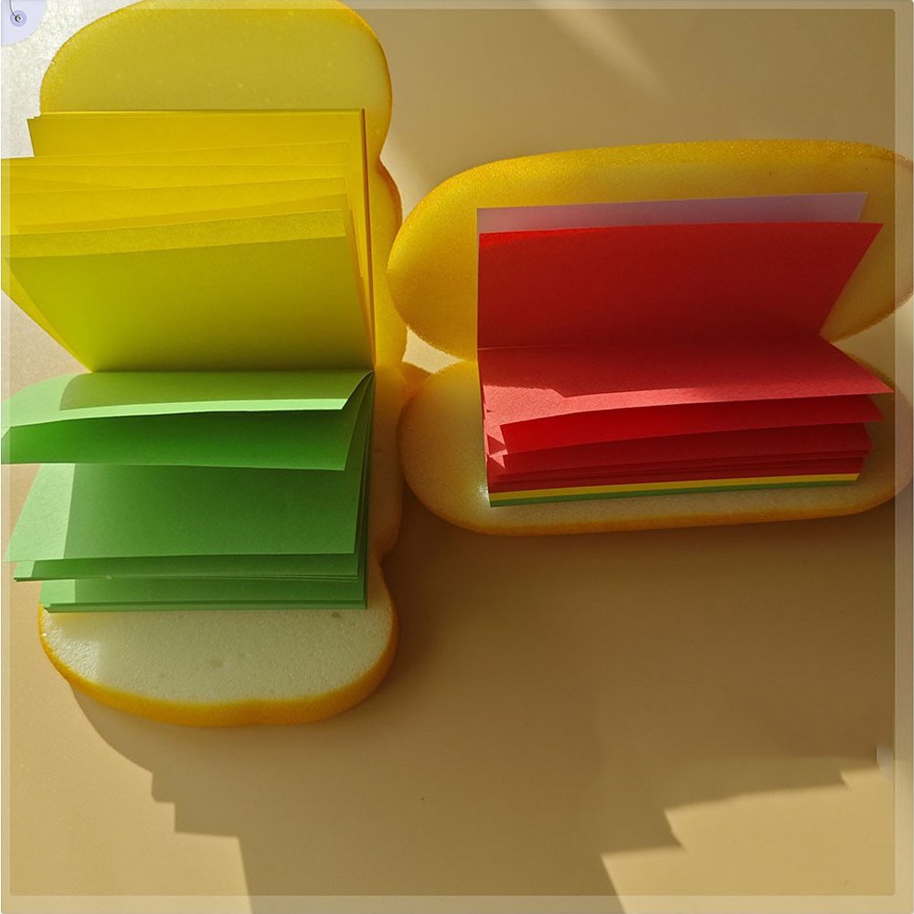 Kids Funny Sandwich Hamburger Burger Shaped Stationary Accessories Notepad Food Sticky Notes
