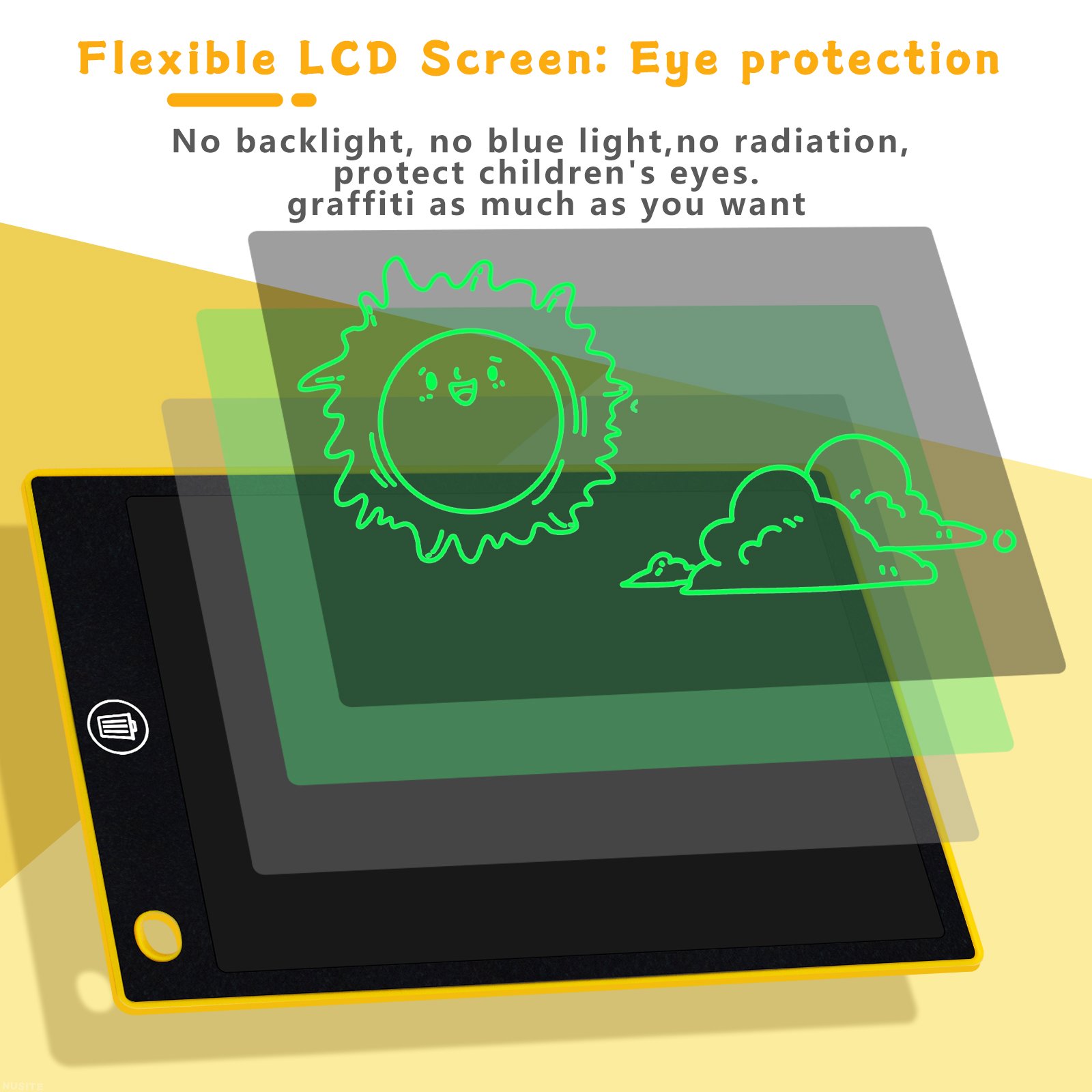 Stationery box 9.5 inch LCD digital electronic memo pad drawing boards multi color screen writing box