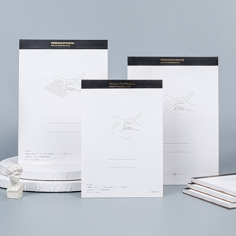 Student And Office Convenience Thickened Horizontal Grid Blank Note B5 A5 A6 Free To Carry Simple Loose Leaf Design Memo Pad