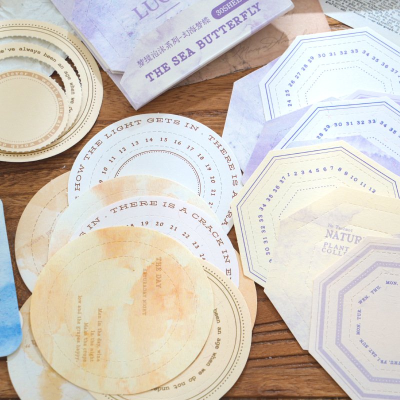 30pcs/pack Material Paper Dream Foam Series Vintage Border Handbook Collage Material