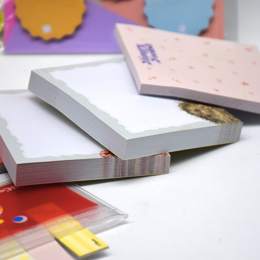 Unique cute stationary 4 X 6 Inch Handmade custom printed kawaii memo pad with logo tear off notepad with 50 sheets