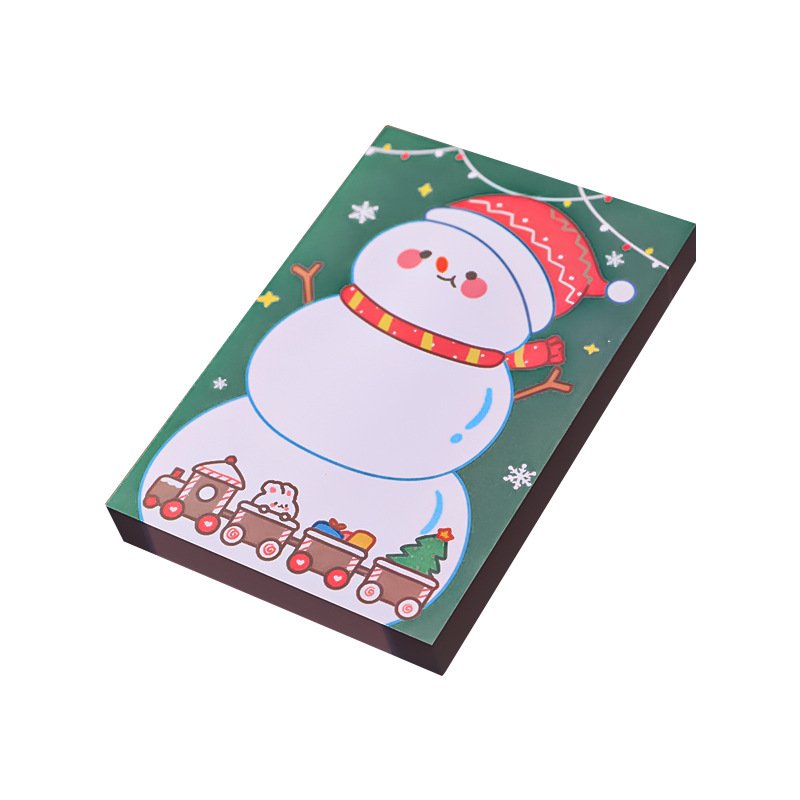 2024 Cartoon Christmas Memo Pads Stationery Kawaii Memo Pads Santa Claus Memo Pads 50 Sheets Decorative Notepad