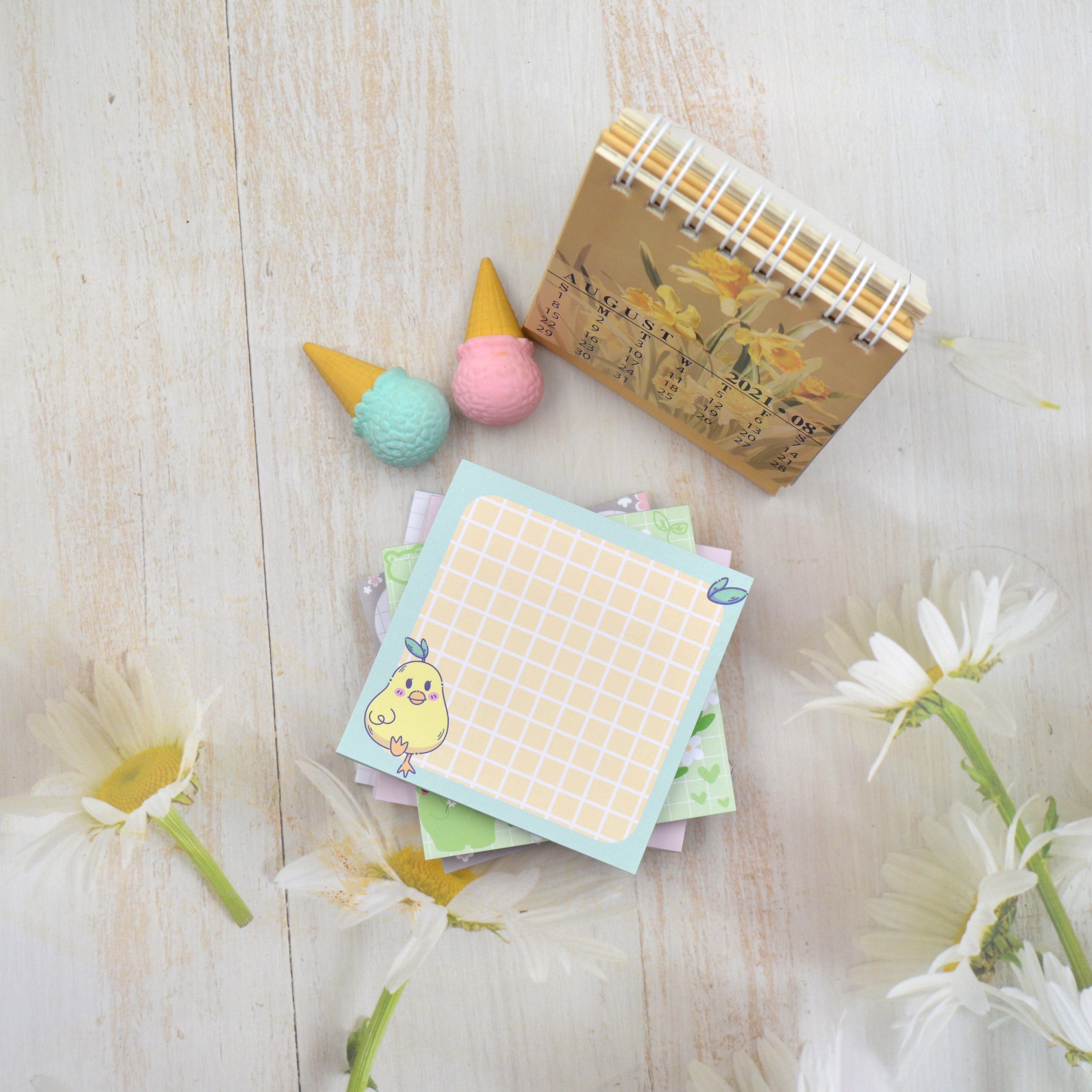 Customized Printing Cute Style Notepad Creative Cartoon Square Sticker Stationery Sticky Note Notepad Memopad