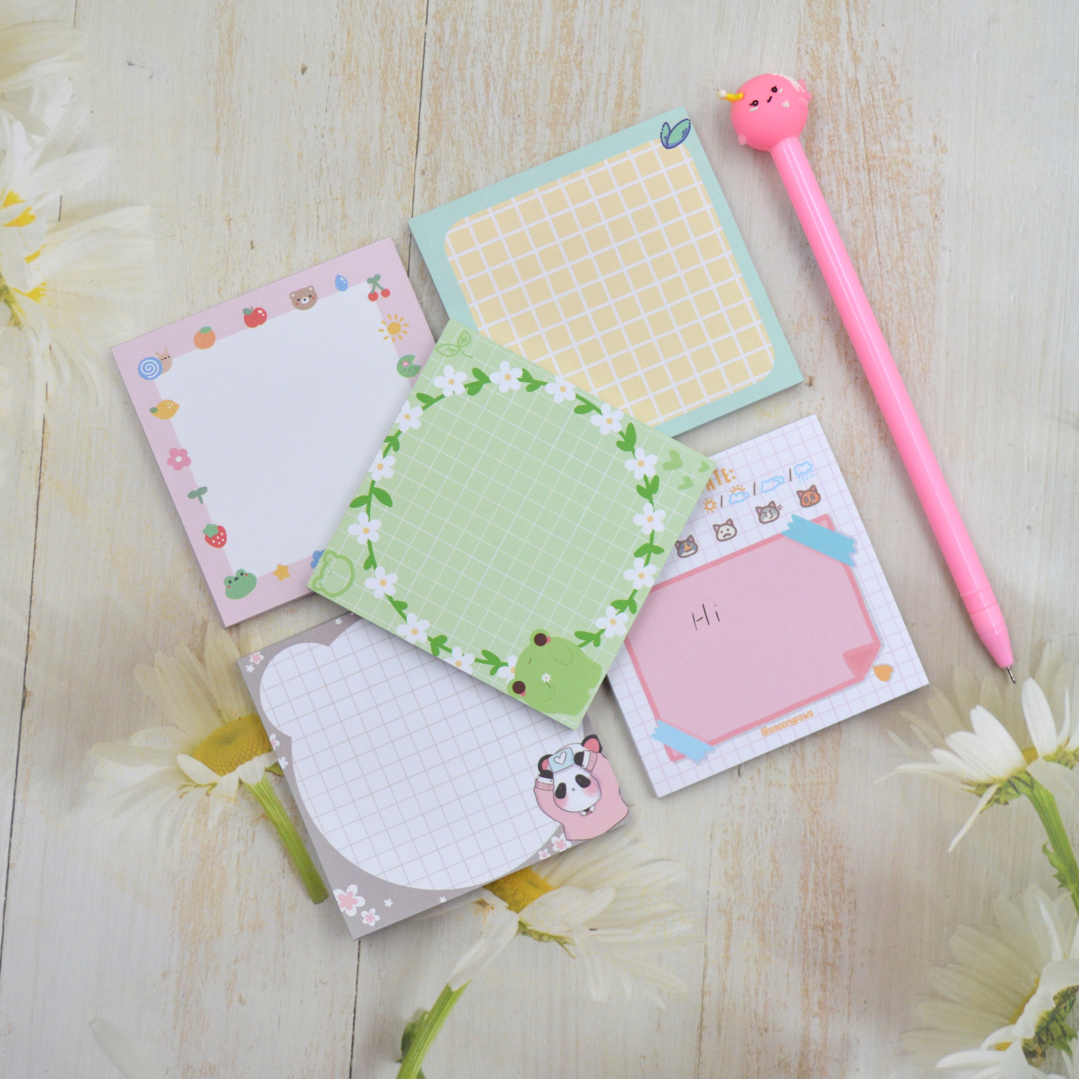 Customized Printing Cute Style Notepad Creative Cartoon Square Sticker Stationery Sticky Note Notepad Memopad