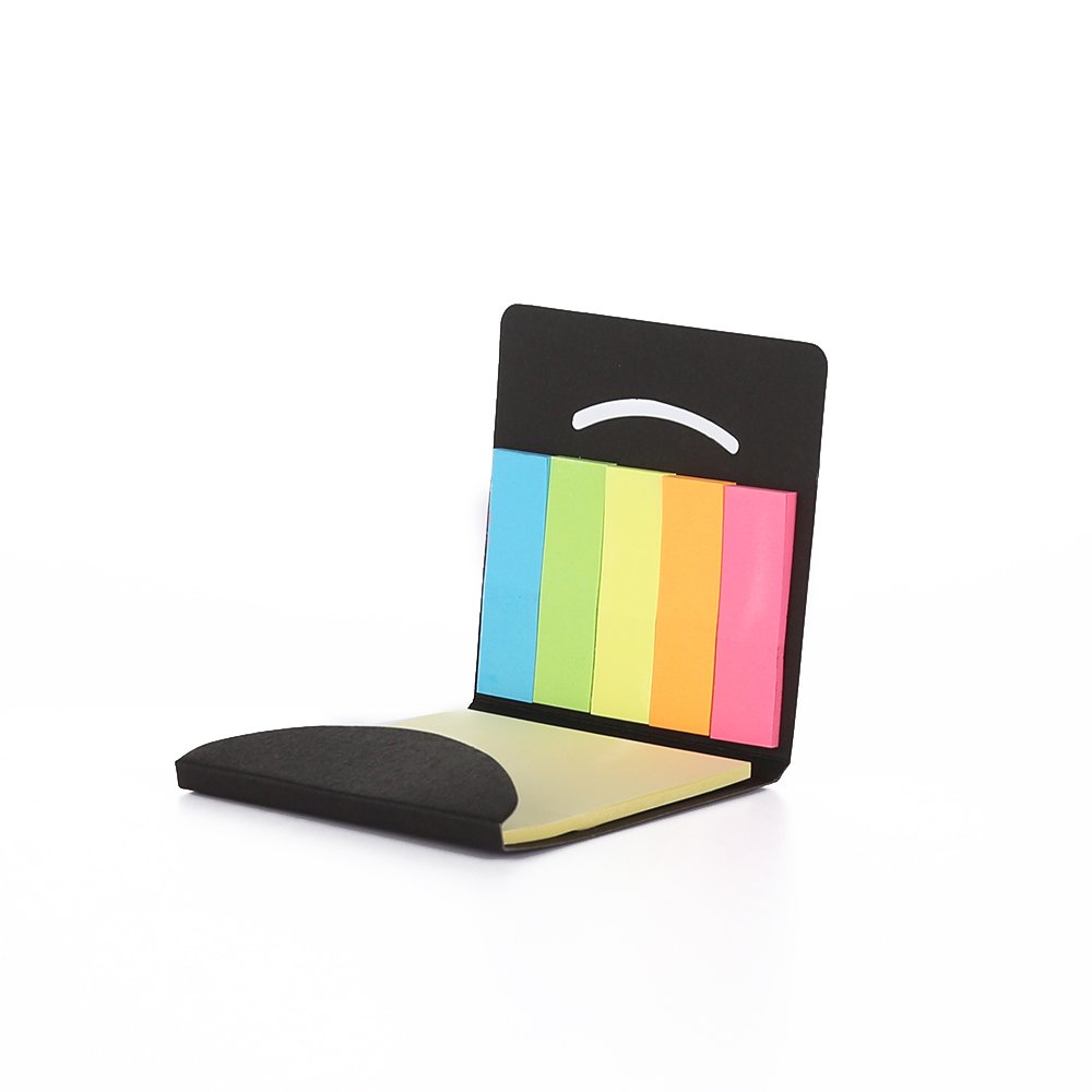Promotional Foldable Design 5 Colors 25 Sheets Sticky Note Pad Cute Square Shape Memo Pad for Gifts