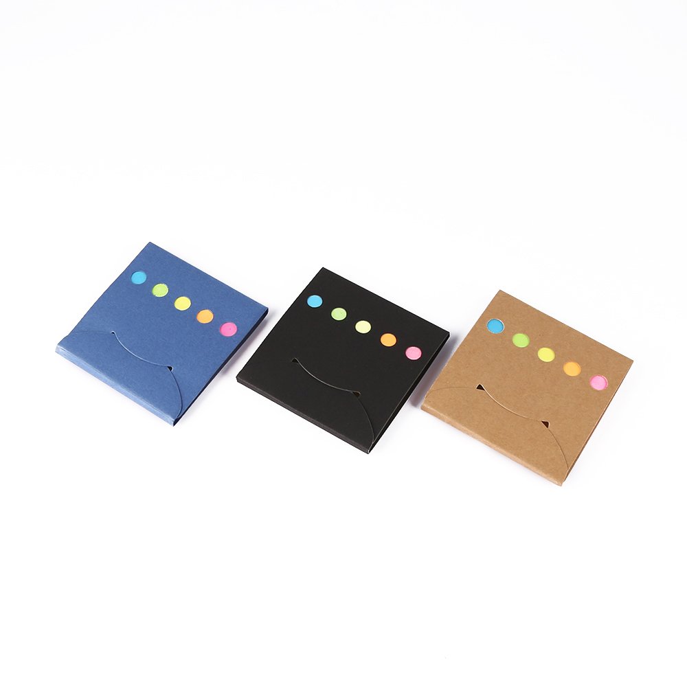 Promotional Foldable Design 5 Colors 25 Sheets Sticky Note Pad Cute Square Shape Memo Pad for Gifts