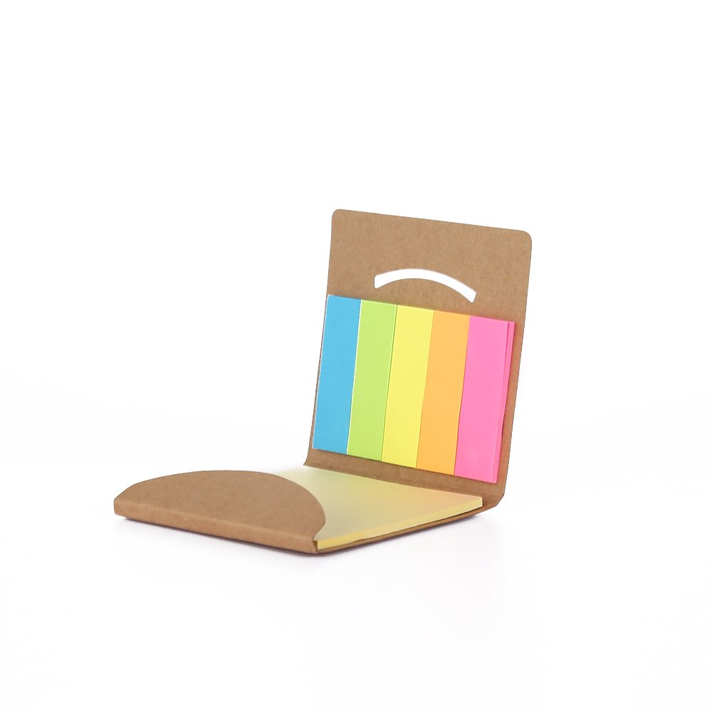 Promotional Foldable Design 5 Colors 25 Sheets Sticky Note Pad Cute Square Shape Memo Pad for Gifts