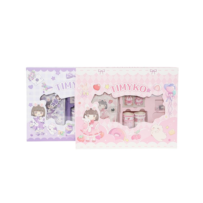 New Design Cute Funny Mini Memo pad Portable Kawaii Cartoon Notepad Set and School Stationery Kit