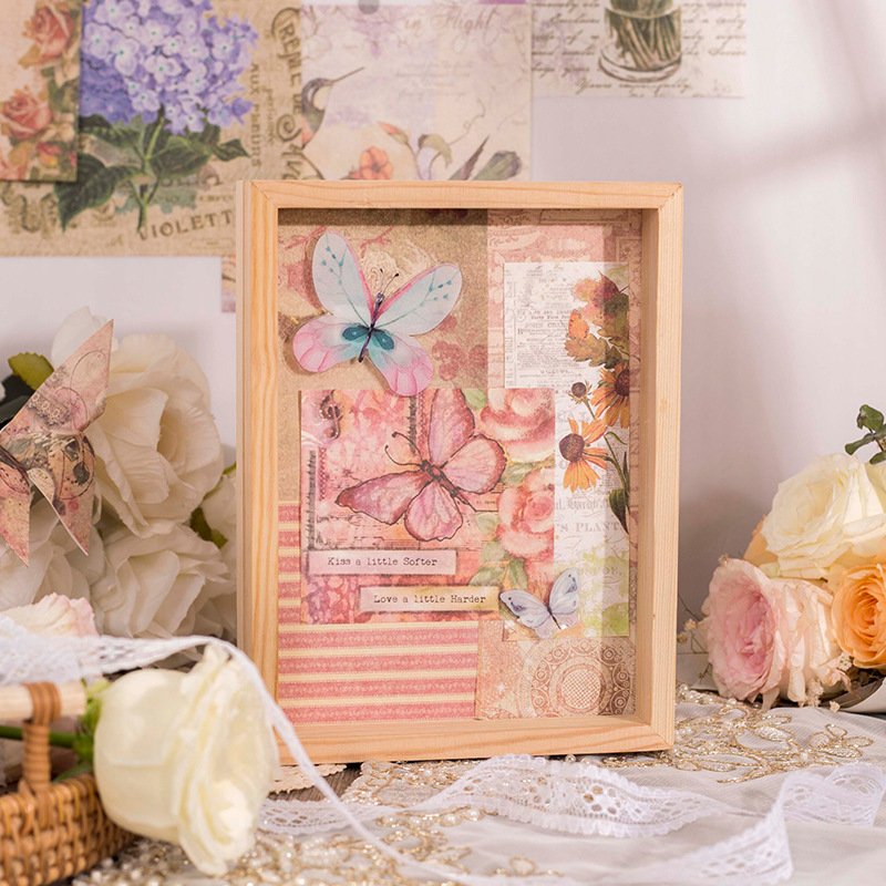 30pcs/pack Bouquet-like Love Series DIY Material Paper Retro Artistic Journal Decoration Base Paper 8 Models