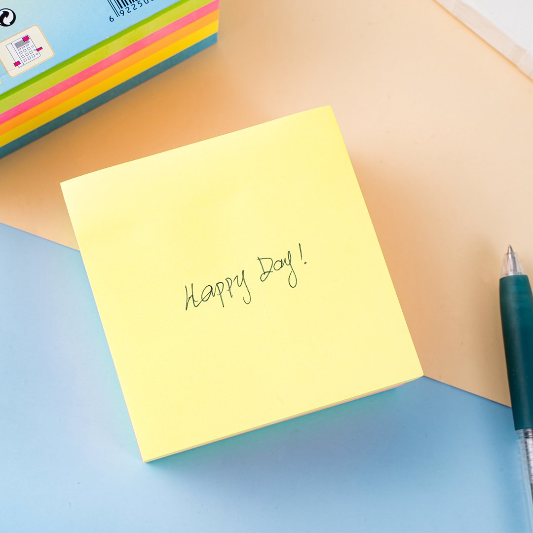 Memo pad sticky notes many bases design Customized Office Business fluorescent Paper Writing Notepad Memo