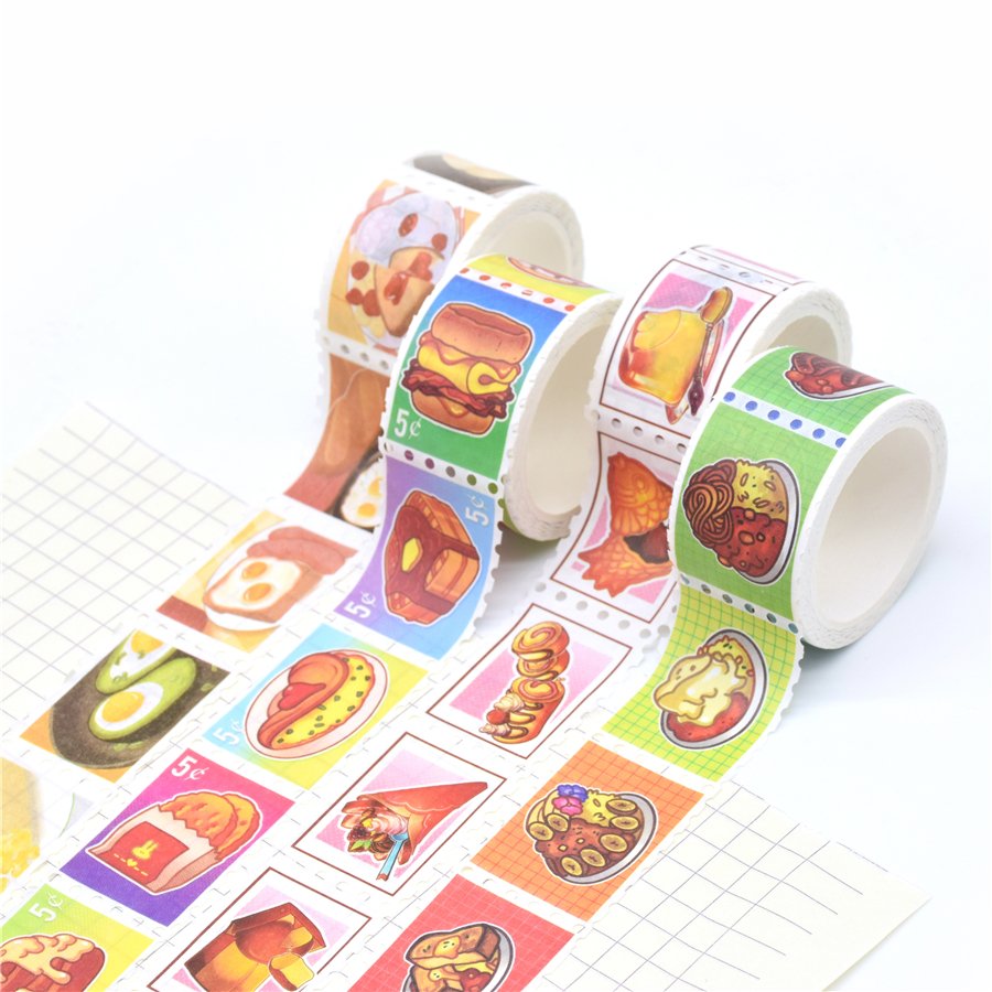 Custom printing vintage postage stamp sticker paper washi tape