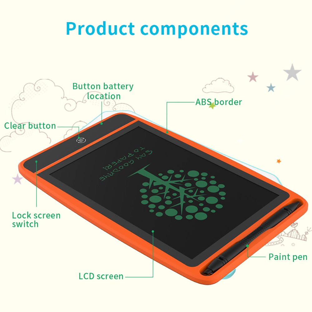 Kids Drawing Board LCD 8.5Inch Writing Tablet Memo Pad Portable Stationery Notebooks Writing Pads