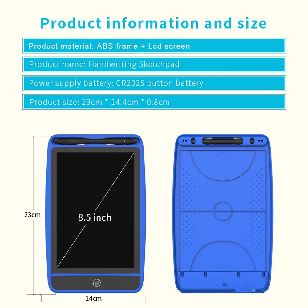 Kids Drawing Board LCD 8.5Inch Writing Tablet Memo Pad Portable Stationery Notebooks Writing Pads