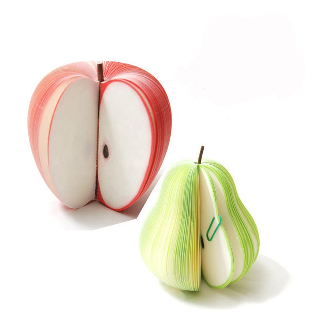 Promotion 3D Fruit Shaped Sticky Notes Apple Fruit Shaped Sticky Note