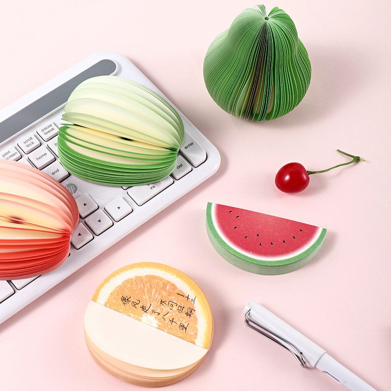 Promotion 3D Fruit Shaped Sticky Notes Apple Fruit Shaped Sticky Note