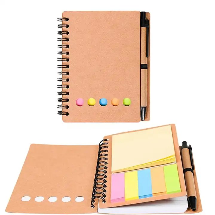 Factory Online Wholesale Mini Notebooks With Pen And Colorful Sticky Notes Paper pads