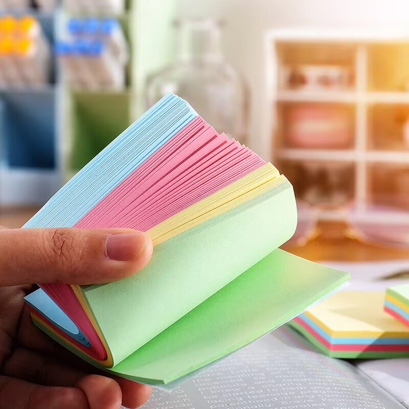 Custom Die Cut Office Student Home Message Mark Different Colors Sticky Note Pad
