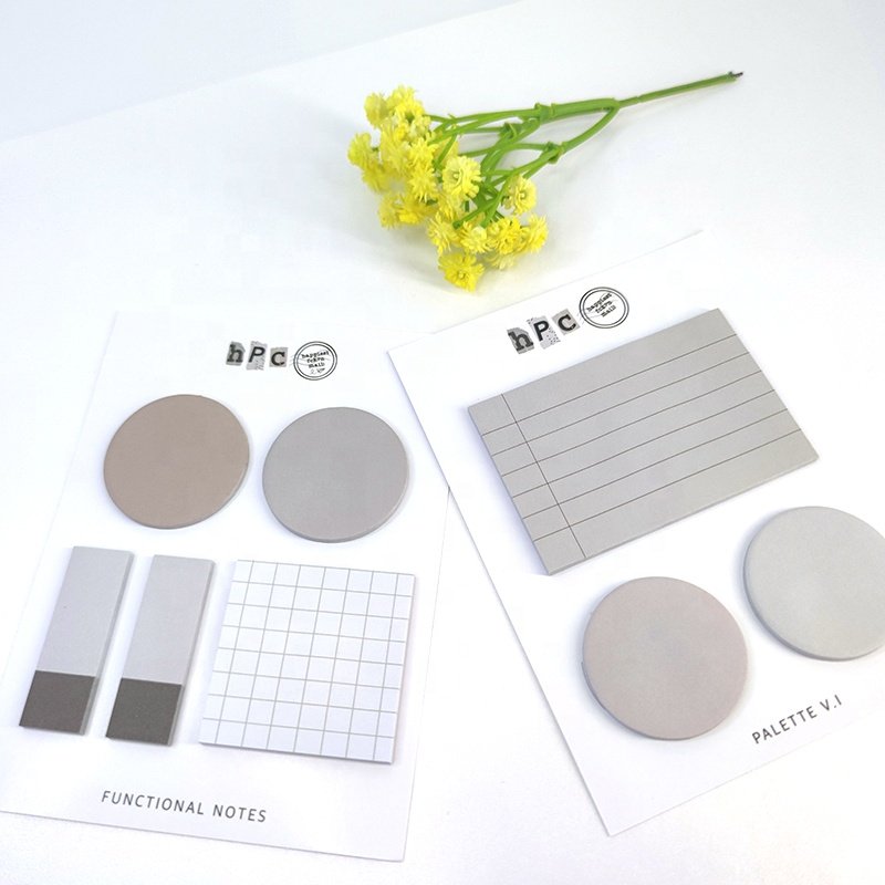 Manufacturer stationery customized kawaii cute die cut sticky notes memo pads set