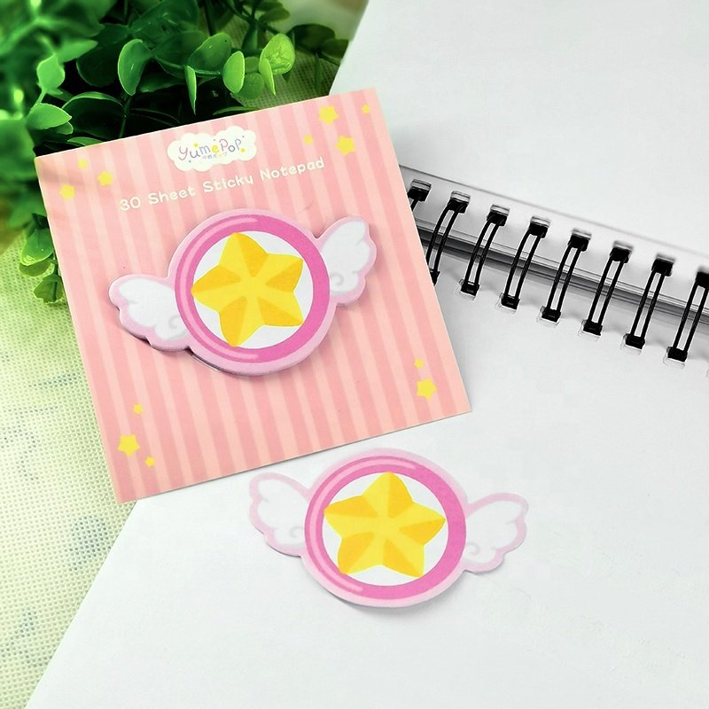 Manufacturer stationery customized kawaii cute die cut sticky notes memo pads set