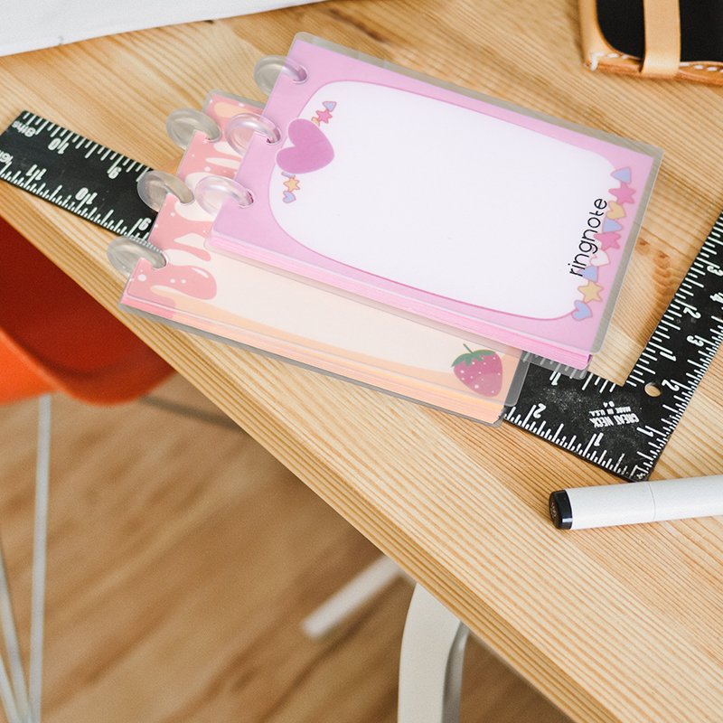 Custom disc bound PP notepads custom logo printed sticky note memo pad