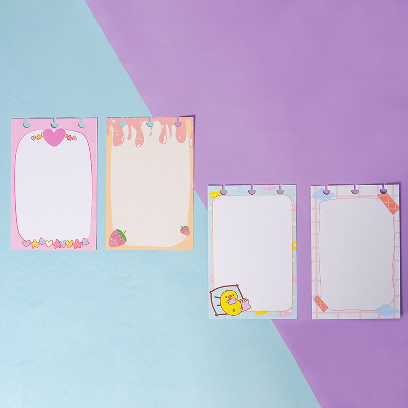 Custom disc bound PP notepads custom logo printed sticky note memo pad