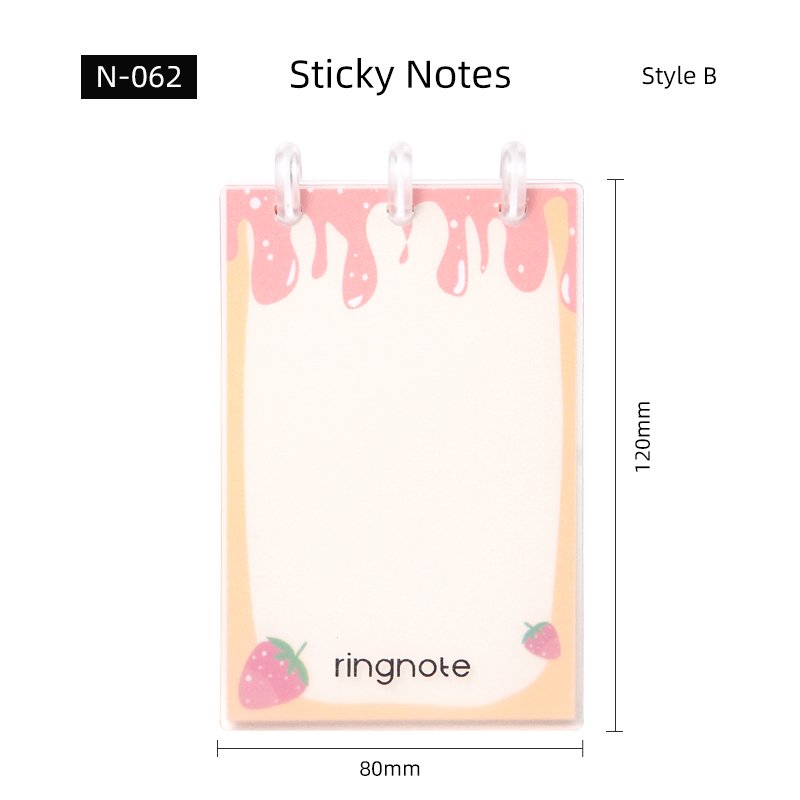 Custom disc bound PP notepads custom logo printed sticky note memo pad