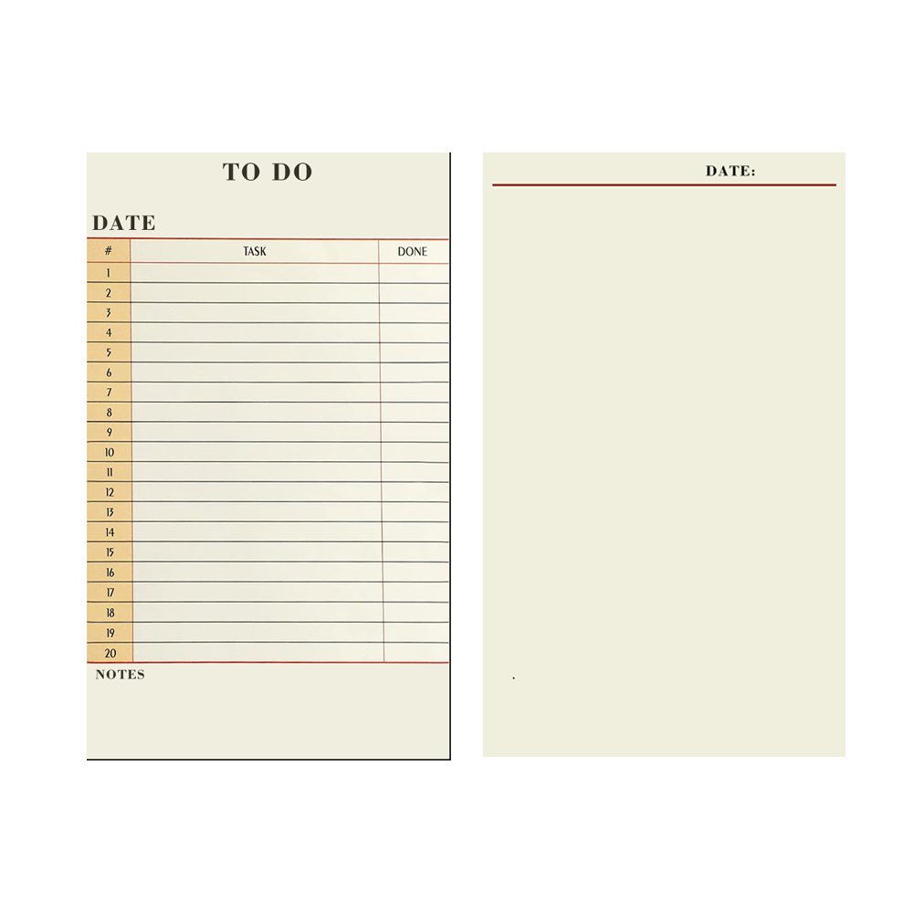 Daily Planner card Double Sided To-Do List Custom Design Printing Notepad Productivity Work Checklist