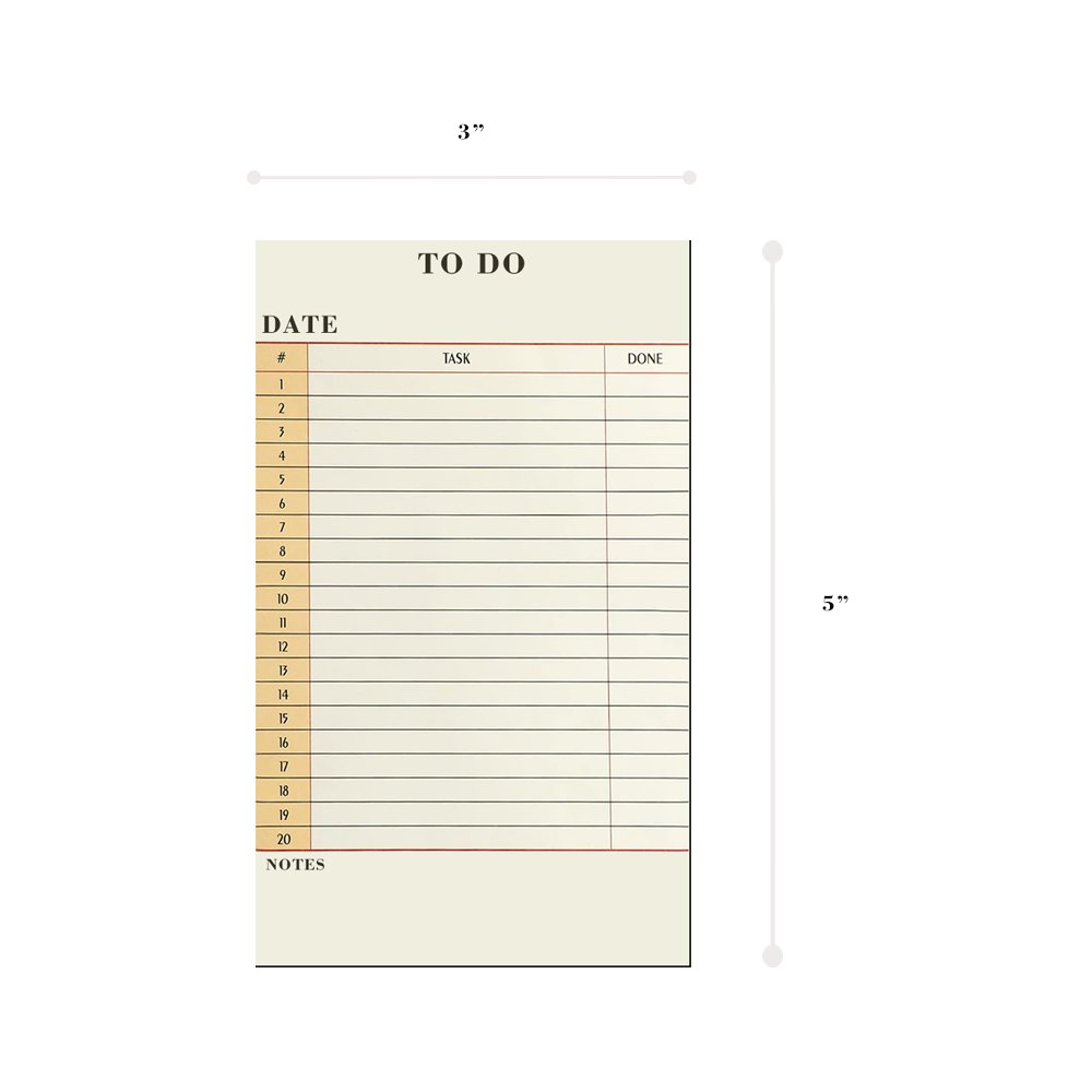 Daily Planner card Double Sided To-Do List Custom Design Printing Notepad Productivity Work Checklist